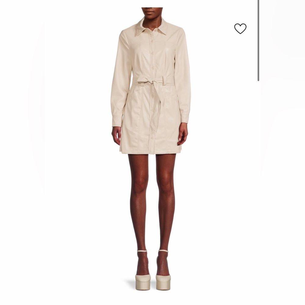 SIMKHAI
Karlee Vegan Leather Tie-Waist Mini Dress - Picture 3 of 5